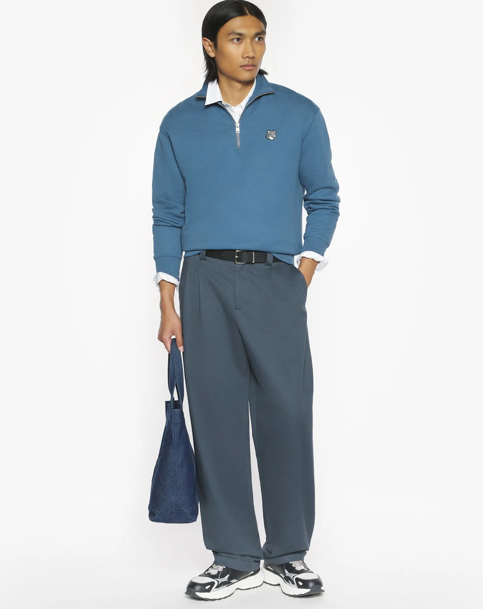 Sweatshirt Confort Demi-Zip Coton - Image 3