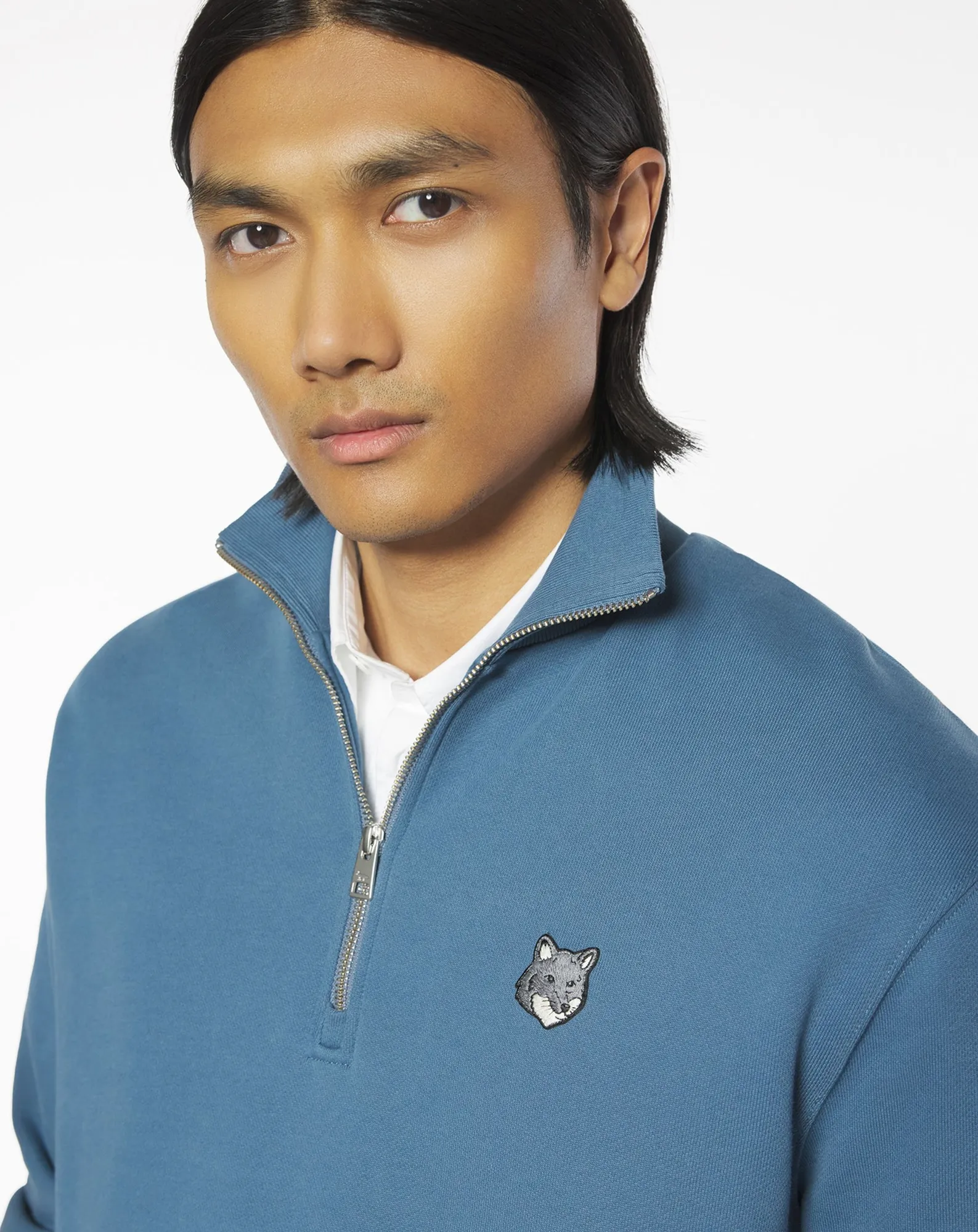 Sweatshirt Confort Demi-Zip Coton - Image 5