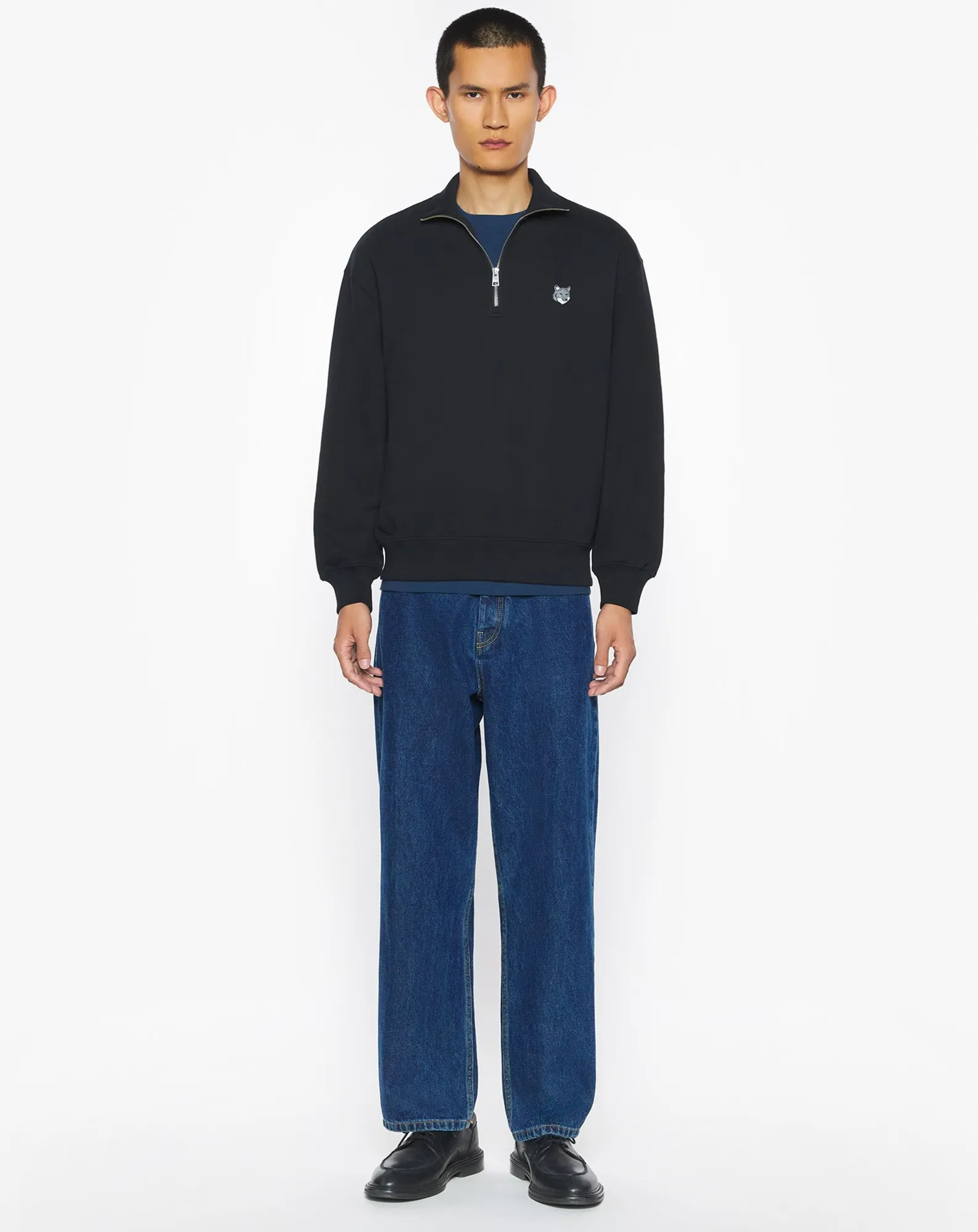 Sweatshirt Confort Demi-Zip Coton - Image 3